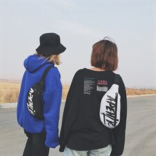 新款零钱包包腰包ins小挎包潮牌帆布蹦迪包字母胸包，鞋类箱包男包，星座510A-2