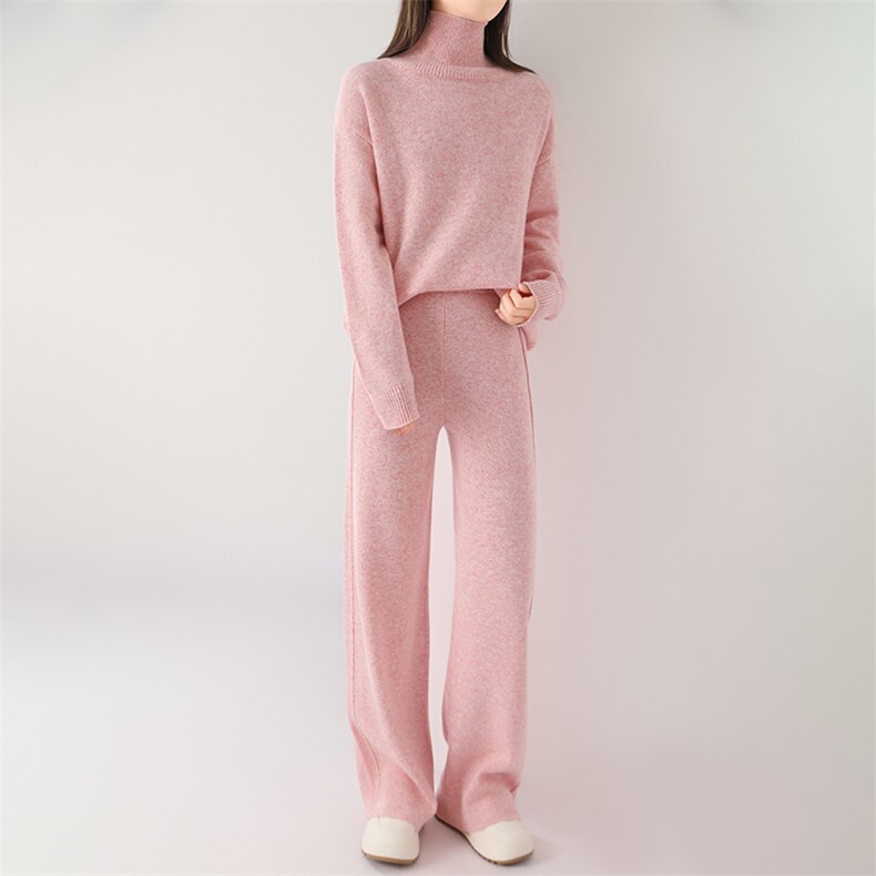 2024年秋季时尚潮流羊毛套装两件套，女装套装/套裙，鹏源羊绒