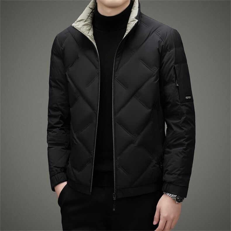 L683钱塘2020-2秋冬新款中年男士时尚休闲百搭立领羽绒服外套P230,男装羽绒服,钱塘207-2
