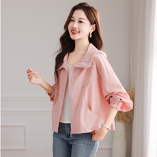 短外套女水洗棉柔软百搭简约休闲外套，女装短外套，芙芮