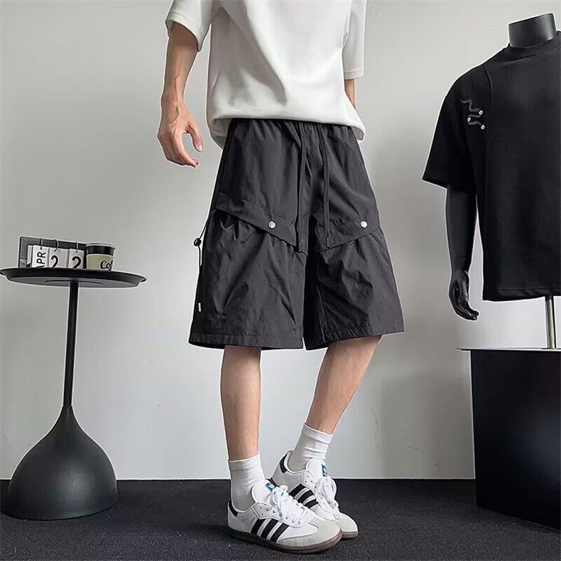 机能大口袋工装伞兵短裤男生夏季休闲五分裤D1107310B-1-P35,男装牛仔裤,星座310B-1