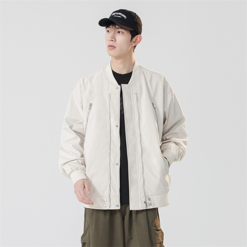 棒球领宽松夹克男DSA157B-J220-P60，男装夹克，电商A157B