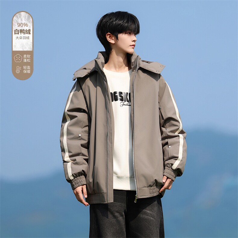 Y8876-P248L-9XL新标90绒冬季新款大码连帽羽绒服,男装羽绒服,星座109