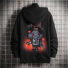 KS21221-P38连帽开衫卫衣男运动外套大码班服网格，男装卫衣，电商A040A
