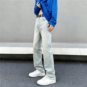 cleanfit直筒牛仔裤男款修身弹力美式新款男士痞帅长裤子YZ87-P50图片