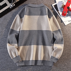 【抖音得物】2025秋季时尚毛衣针织衫翻领男士长袖，男装针织衫/毛衣，电商A113