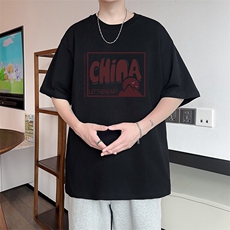 短袖男t恤纯棉夏季宽松2025新款打底衫百搭青少年体恤潮TX408-P25，男装T恤，星座505-3