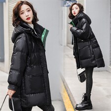 时尚保暖长款羽绒服女修身显瘦冬季外套，女装羽绒服，千千佰惠