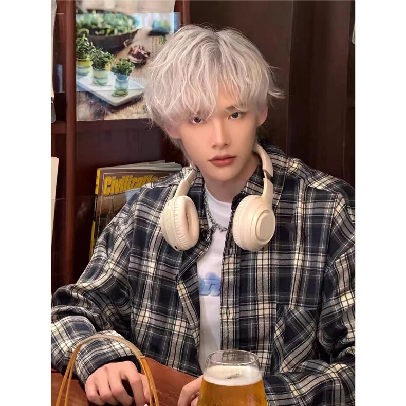 vintage格子衬衫男潮长袖美式复古防晒衬衣夏季cleanfit情侣外套图片