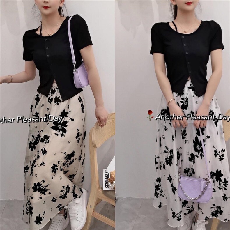 【夏季新款】两件套印花显瘦，其它，笑思源