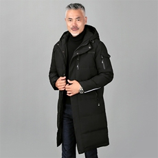 22冬季新款中老年冬外套男加厚白鸭绒男羽绒服爸爸装YR9804-P120，男装羽绒服，星座1602B（原101B-1）