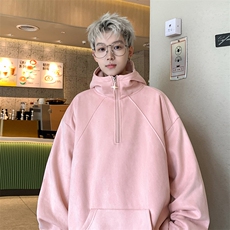 港风重磅复合鹿皮绒340克烧花工艺潮牌卫衣XZ301AW002P68，男装卫衣，星座301A