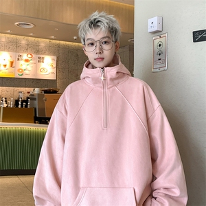 港风重磅复合鹿皮绒340克烧花工艺潮牌卫衣XZ301A W002 P68图片