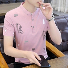 75812-P30衫男士短袖t恤夏季2025新款商务休闲翻领半袖男款，男装T恤，电商D310B-1