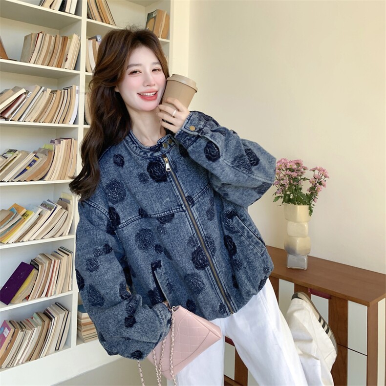 出货春新款提花牛仔外套2c198-6818-P165K248,女装短外套,2C198