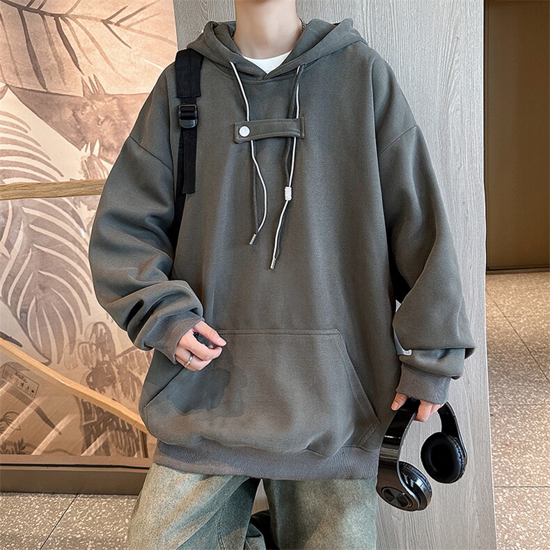 高品质秋款男连帽卫衣工装织带夹克抽绳休闲外套WY017P38,男装卫衣,星座1013-1