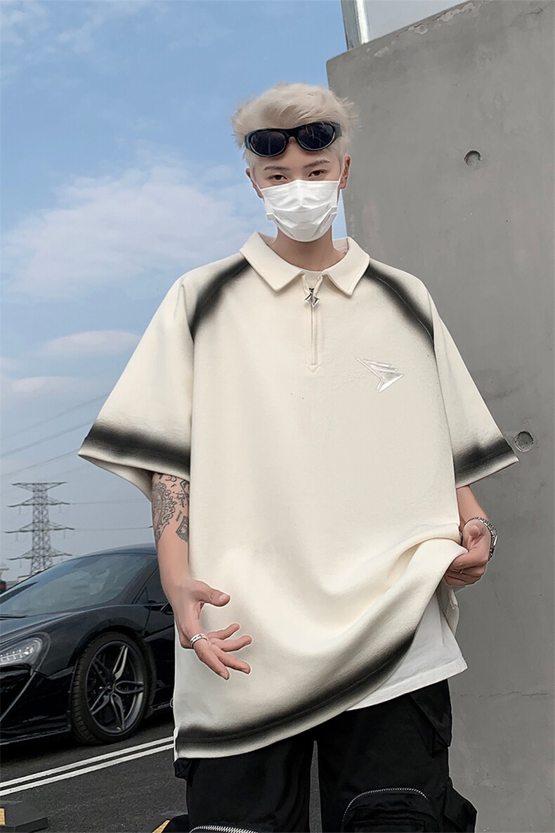 polo衫短袖t恤男夏季宽松休闲半拉链体恤衫XZ514-2-202481-P63,男装T恤,星座514-2(原B239)