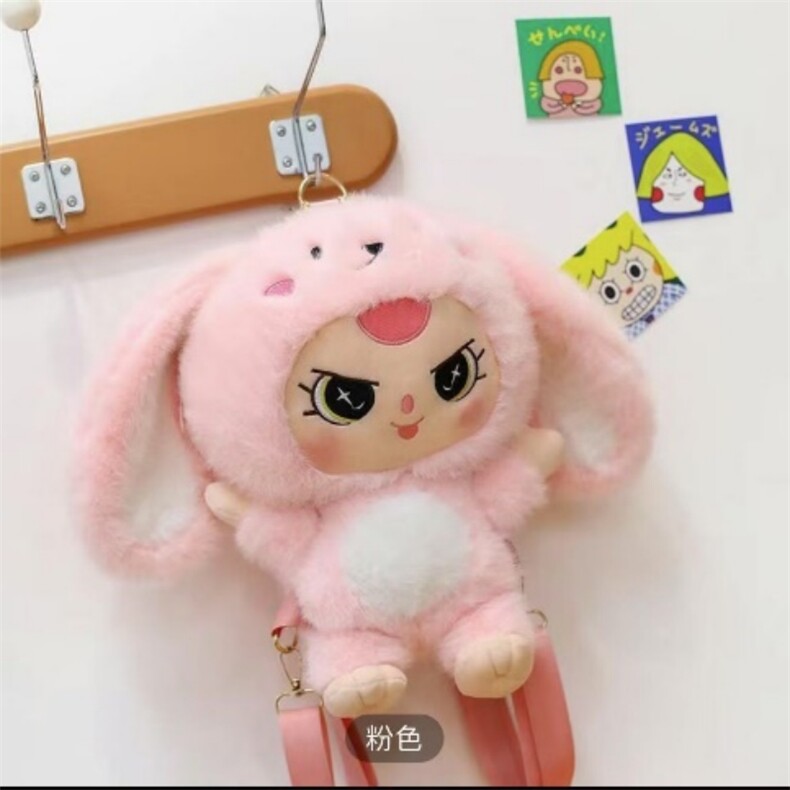 娃三岁双肩背米兰貂网红款儿童礼物爆款抓机兑换30CM，萌特玩具厂