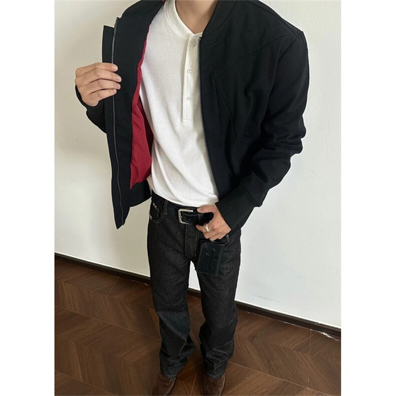 美式倒三角裁剪解构重工做旧水洗夹克男春秋潮牌JT2505,男装夹克,星座1116A（原606A-3）