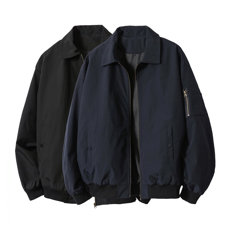 JK711-尺码M-3XL-P45-X90-美式飞行员夹克工装外套高短款棒球服图片