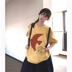 H0654-P35韩系短袖t恤女夏季减龄宽松上衣图片