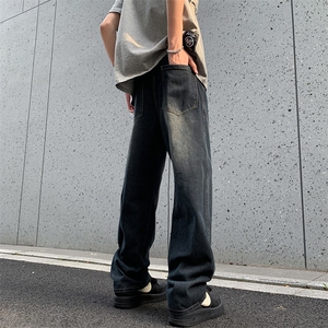 美式街头牛仔裤男直筒宽松欧美高街vibe风长裤子N905-P48图片