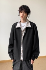 秋季假两件夹克5Q1117-TP80138韩系行政外套男宽松花衬里，男装夹克，电商A102