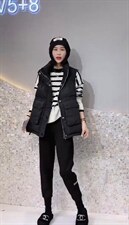 2021秋冬新款时尚韩版立领双口袋侧抽绳宽松百搭羽绒马甲，女装马甲，L·H·X