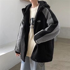 冬季青年羊羔绒港风加棉加厚棉衣夹克男外套潮WY25-P55 控价78图片