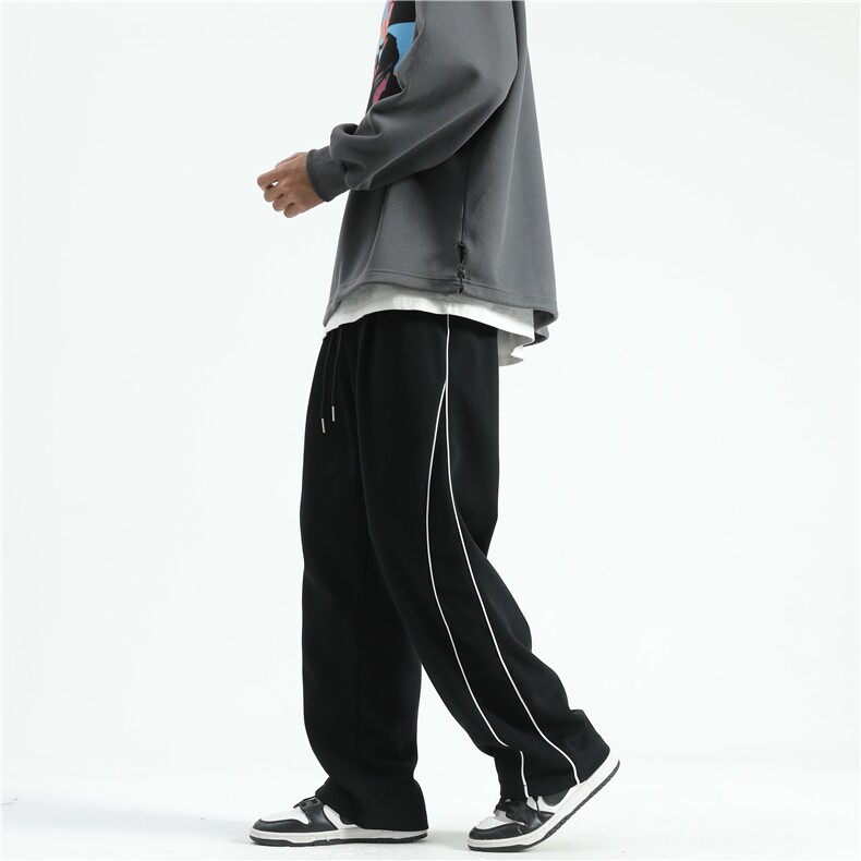 春夏冰丝休闲裤拼接美式街头抖音品质卫裤k12，男装休闲裤，星座1011-1