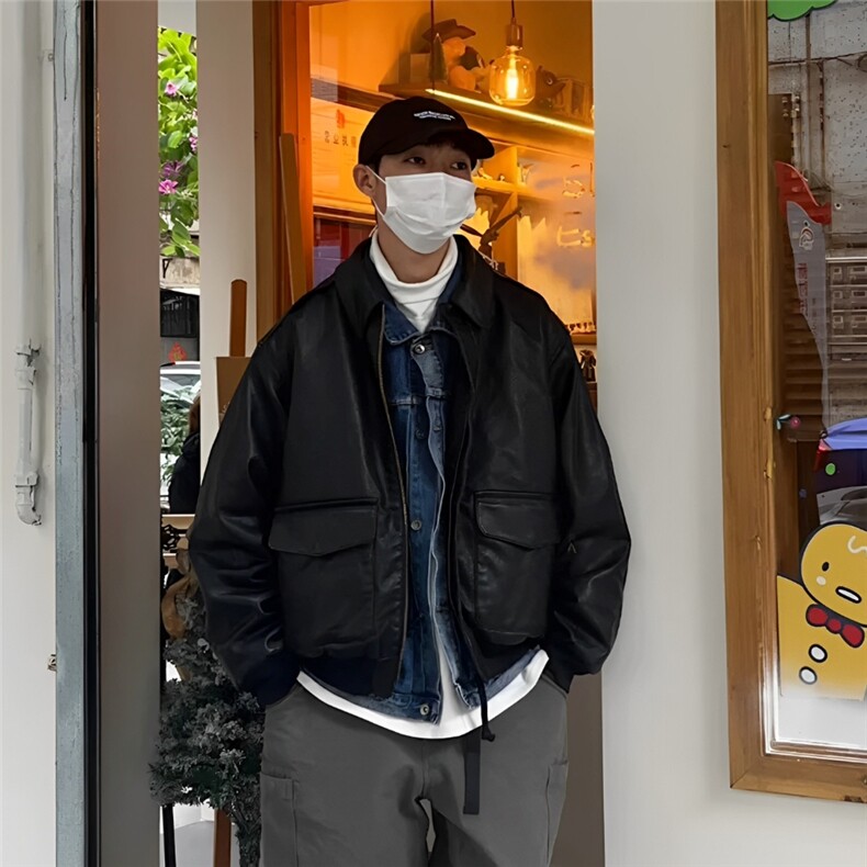 网图现货加厚加棉皮衣飞行员外套1209-1-JK19-P90主推可谈，男装皮衣，星座1209-1