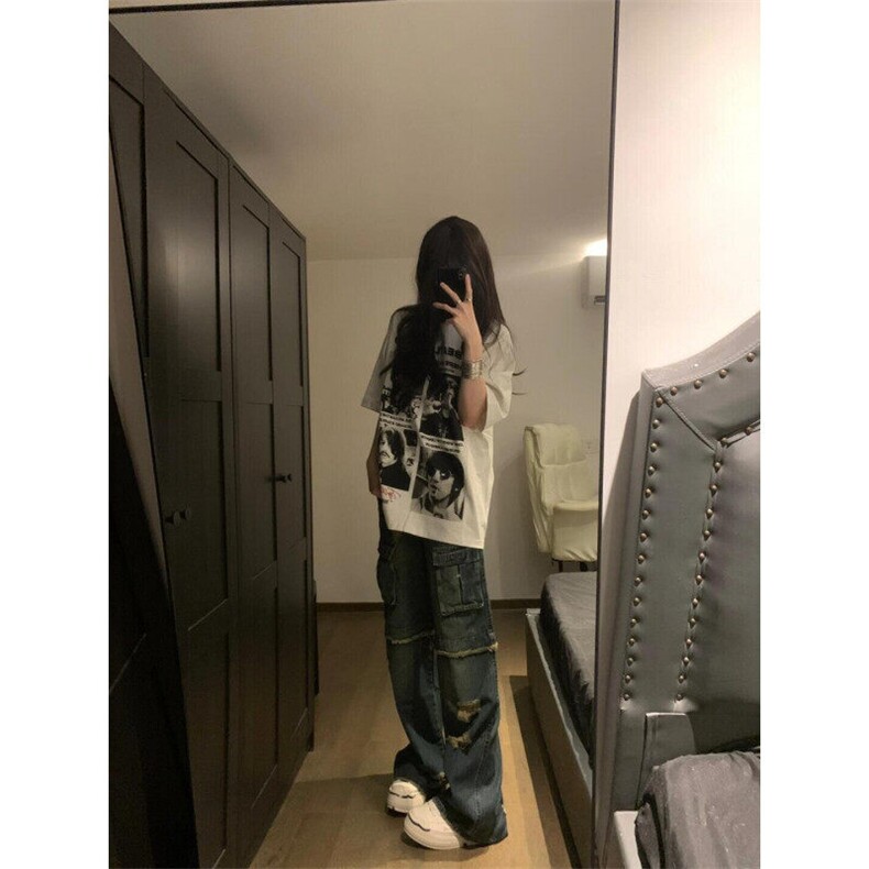 BK897HH-特P28美式复古乐队人像印花短袖T恤男女,男装T恤,星座1007（原301D）