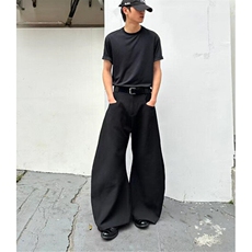 西装裤男女宽松显瘦休闲拖地裤潮流时尚常规阔脚裤KX024，男装牛仔裤，星座1116A（原606A-3）