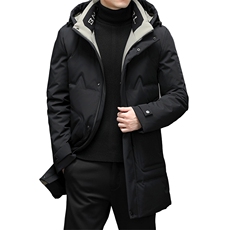 冬季男士时尚休闲保暖90白鸭绒中长款羽绒服外套YYYR106-P295，男装羽绒服，钱塘6003A(原)4033A