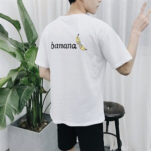 2021夏季休闲棉T banana印花短袖T恤703-T115图片