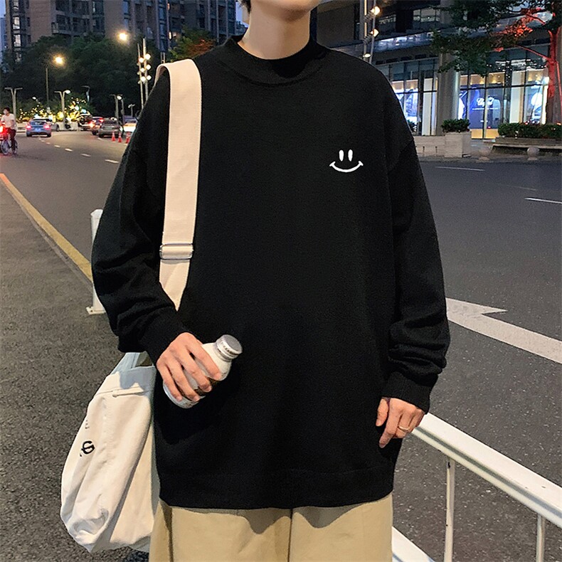 M18204-P45 加绒款-P65半高领毛衣男士大码针织衫男毛线衣男图片