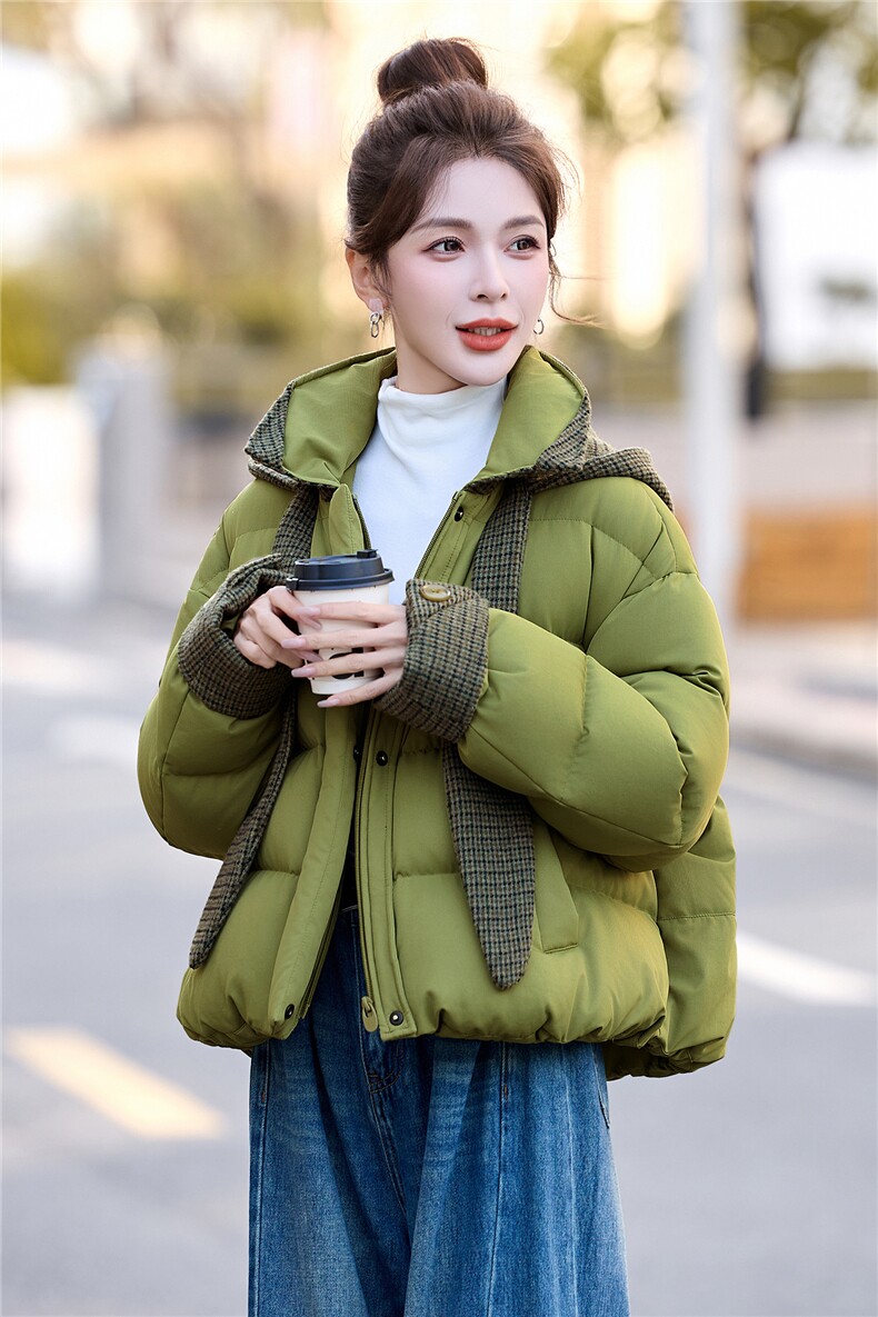 [现货现货]2026冬装新款羽绒服女短款90白鸭绒外套帽子可拆卸现货,女装羽绒服,一安秀