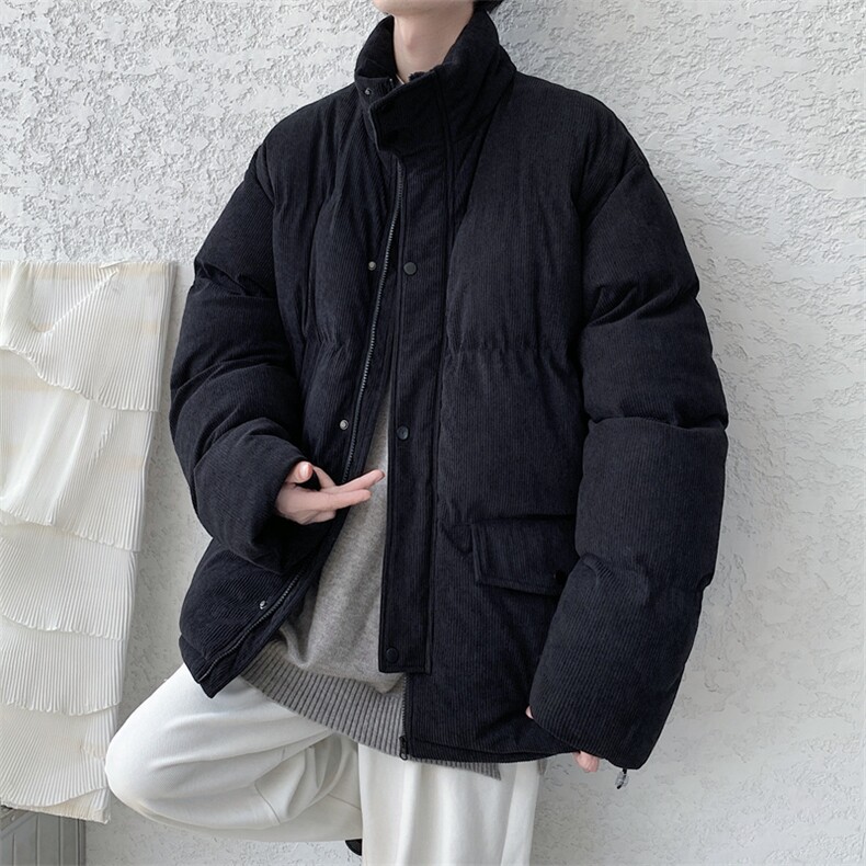 羽绒棉服男冬季休闲冬装潮牌加厚保暖灯芯绒外套男M0776-P105,男装棉衣,星座308B-2