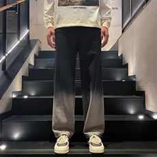 渐变色日系直筒裤简约男新款ins潮流拉链流行长裤牛仔裤K773-P53，男装牛仔裤，星座1109-3