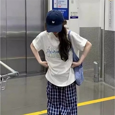 万针全刺绣工艺抖音得物高品质260克重磅纯棉双纱美式高街短袖T恤，男装T恤，电商A486
