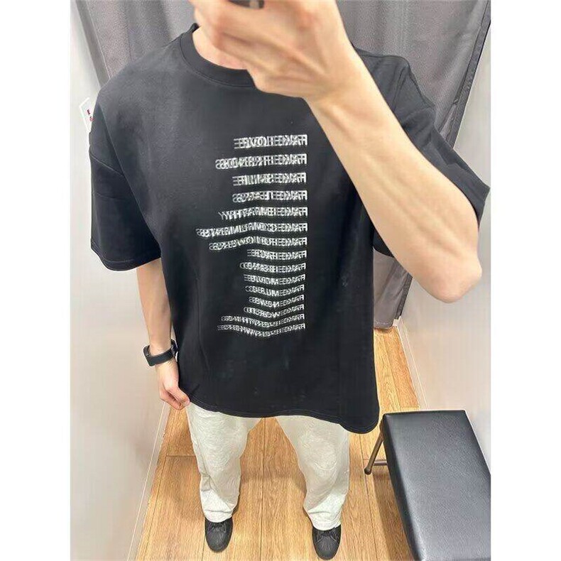 潮牌oversize印花短袖T恤男女新款美式宽松情侣体恤夏LW1400-p31,男装T恤,星座1008