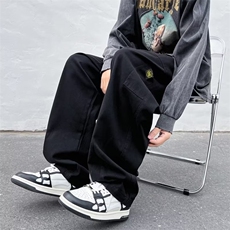 工装裤男2024春秋日系休闲长裤潮牌ins高街直筒阔腿裤K5725-P38，男装工装外套，星座412-3