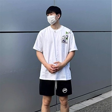万针全刺绣工艺抖音得物高品质260克重磅纯棉双纱美式高街短袖T恤，男装T恤，电商A486-1