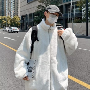 秋冬季毛茸茸软糯棉服男ins潮牌宽松棉衣外套韩版棉袄W4151-P52