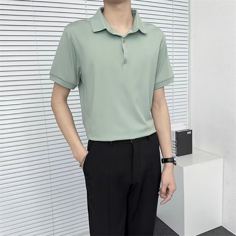 polo衫男短袖T恤翻领夏季男款半袖衣服男士有领韩版立领体恤PL07,男装T恤,星座1116A-2（原606A-1）