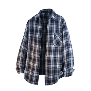 格子衬衫男长袖2026新款春秋痞帅潮牌秋冬宽松衬衣外套YY8850,男装衬衫,星座1206（原A206）