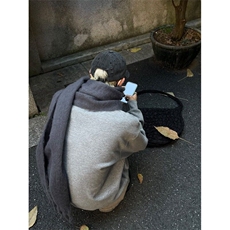 开衫纽扣V领卫衣男秋季美式重磅春秋款高级感慵懒风外套L6499-p58，男装卫衣，星座1008