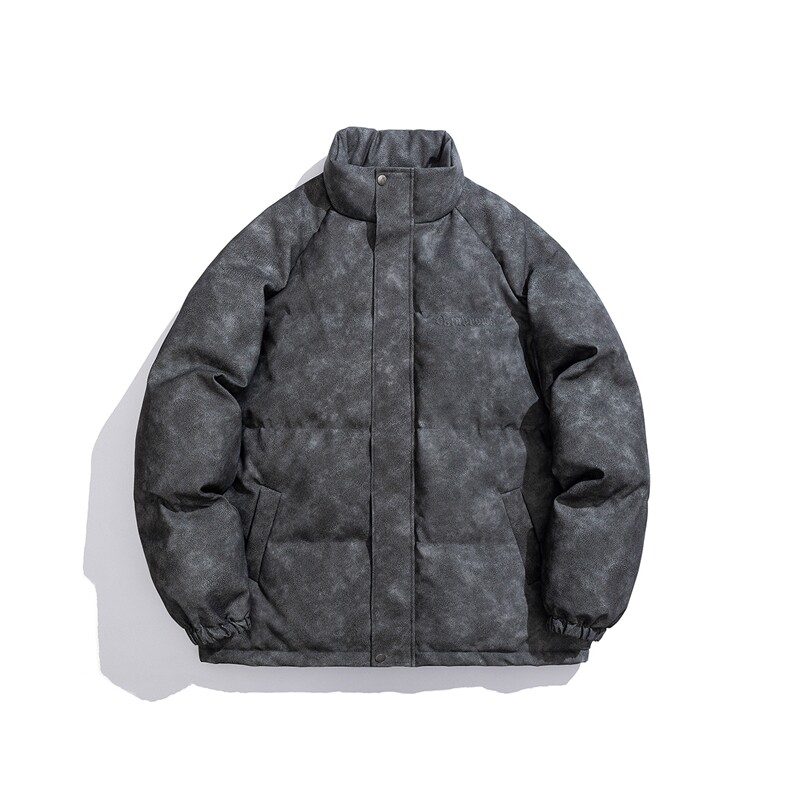1PU皮复古做旧钢印大码M-5XL棉衣男MY77096P130控198抖控228,男装棉衣,星座226-2