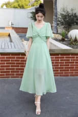 高级感气质优雅连衣裙女2025夏季新款时尚减龄百搭长裙，女装连衣裙，火爆靓佳人