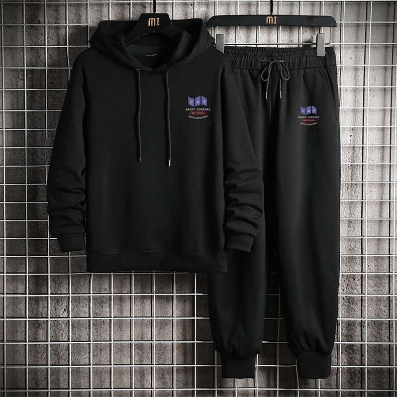 TL8014-P80 连帽卫衣套装男运动套装两件套长袖运动服 网格挂拍图片